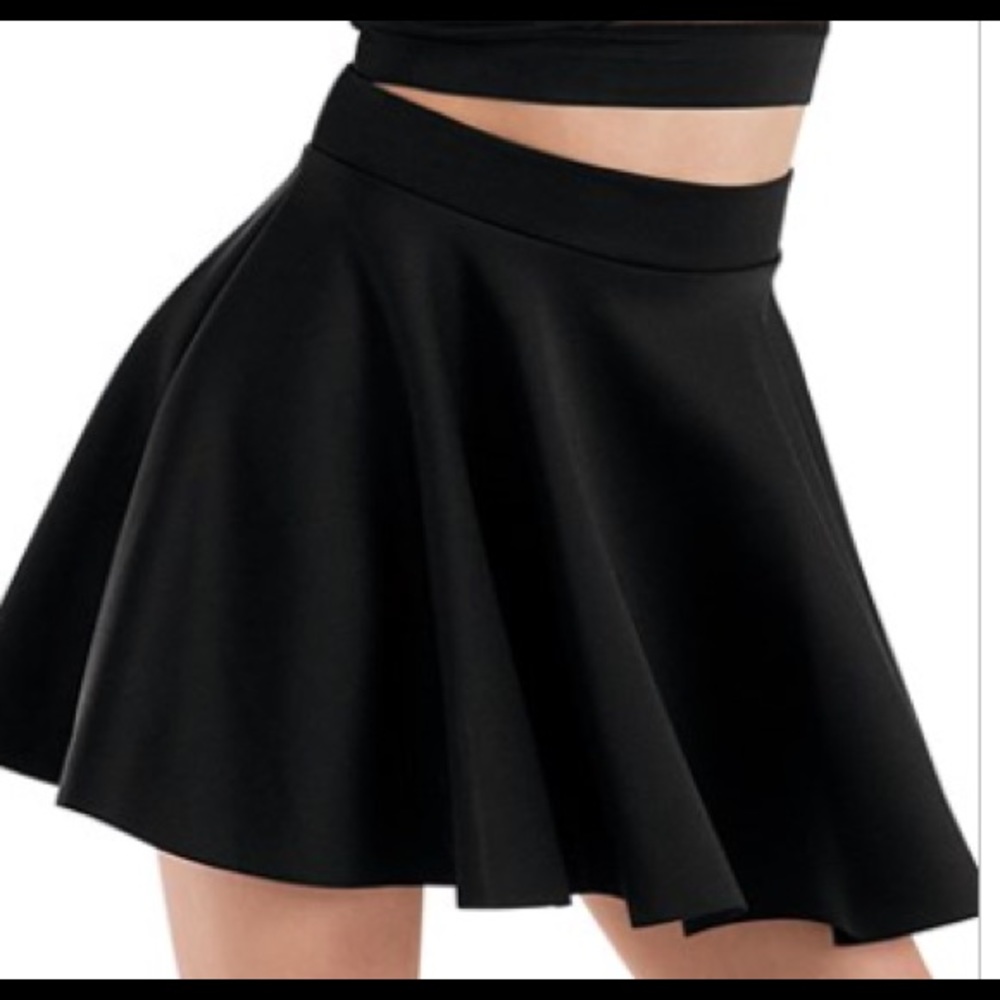Black dance skater skirt